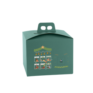 Scatole porta panettone quadrella fibra verde- Printcentral - - -