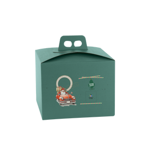 Scatole porta panettone quadrella fibra verde- Printcentral - - -