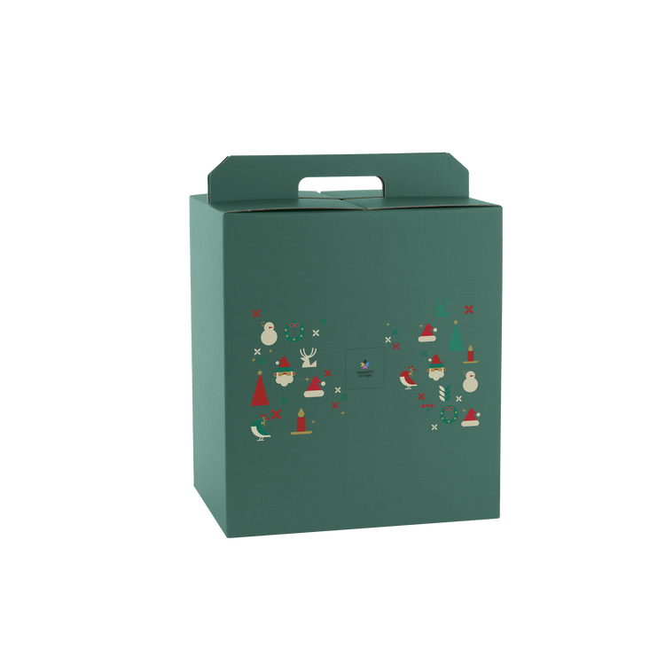 Scatole porta panettone + bottiglie fibra verde- Printcentral - - -