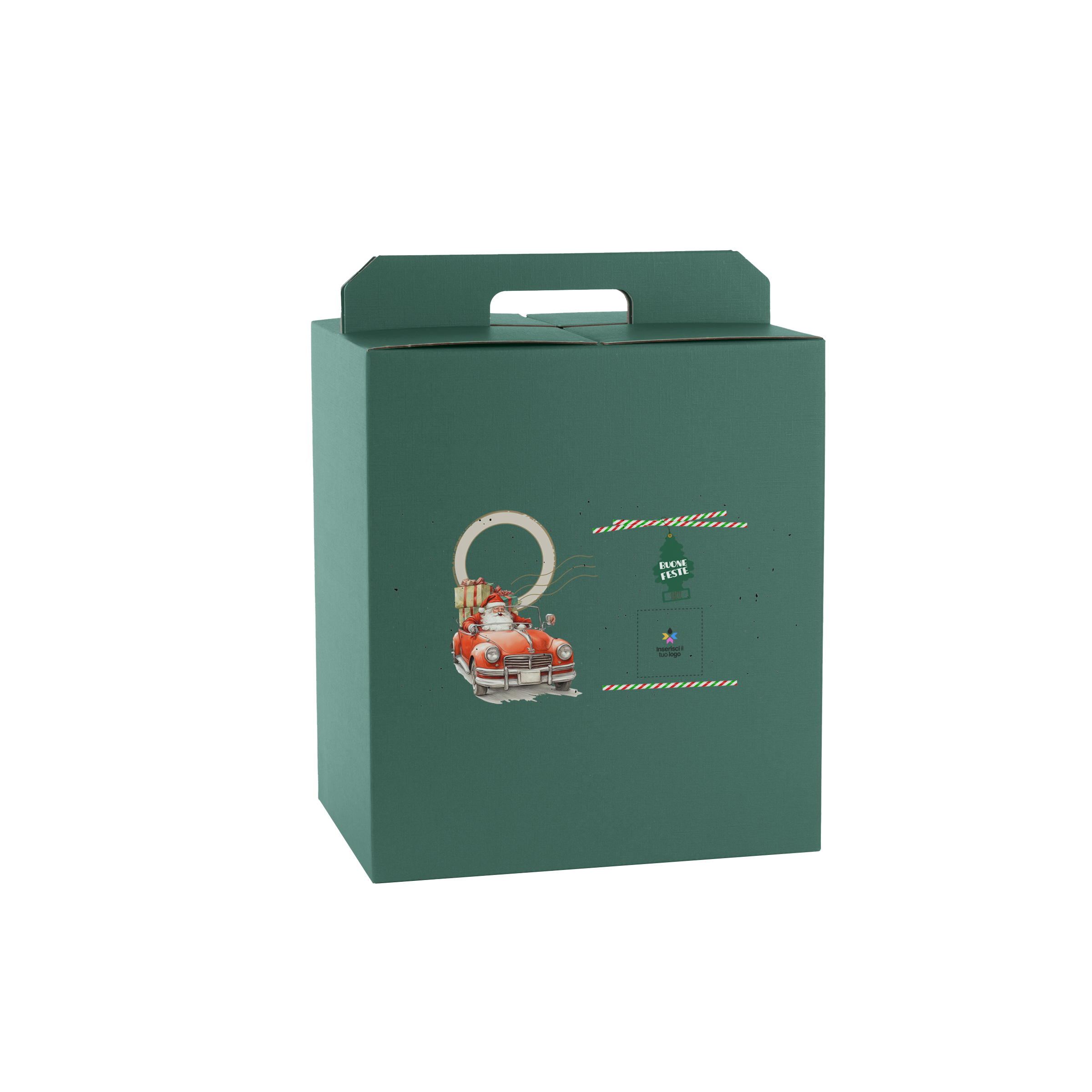 Scatole porta panettone + bottiglie fibra verde- Printcentral - - -