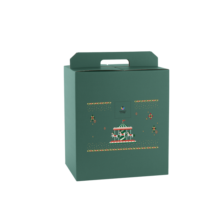Scatole porta panettone + bottiglie fibra verde- Printcentral - - -