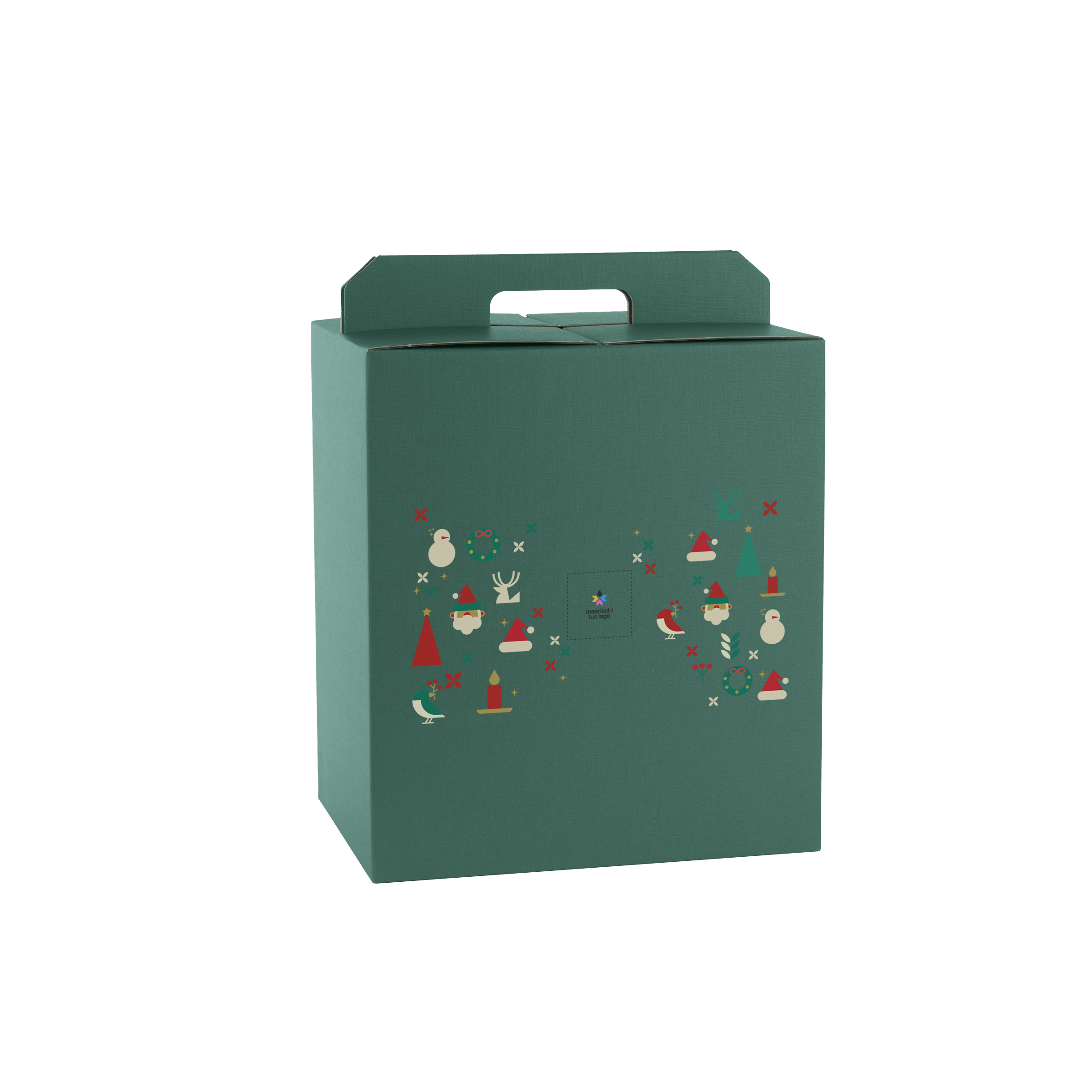 Scatole porta panettone + bottiglie fibra verde- Printcentral - - -