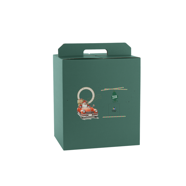 Scatole porta panettone + bottiglie fibra verde- Printcentral - - -