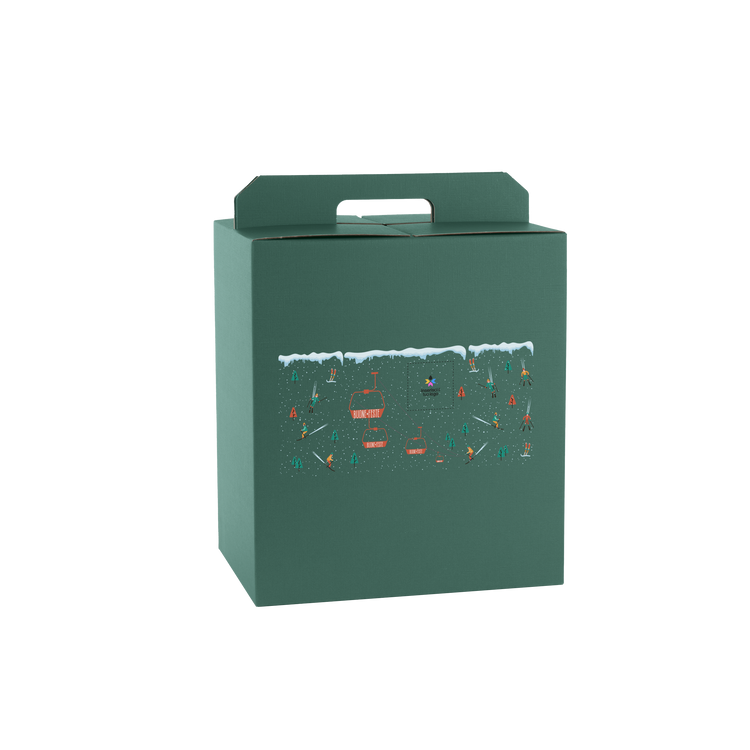 Scatole porta panettone + bottiglie fibra verde- Printcentral - - -