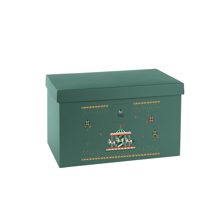 Scatole per confezioni fondo + coperchio fibra verde- Printcentral - - -