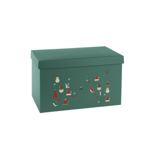 Scatole per confezioni fondo + coperchio fibra verde- Printcentral - - -