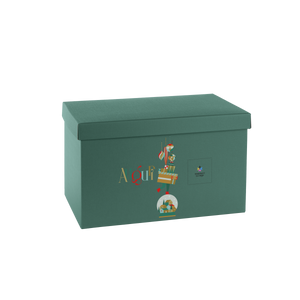 Scatole per confezioni fondo + coperchio fibra verde- Printcentral - - -
