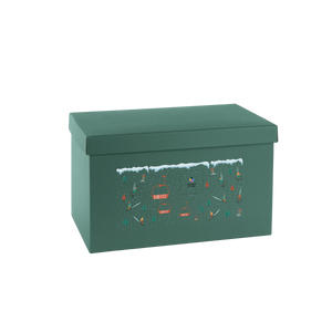 Scatole per confezioni fondo + coperchio fibra verde- Printcentral - - -
