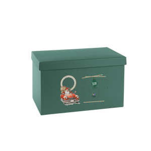Scatole per confezioni fondo + coperchio fibra verde- Printcentral - - -