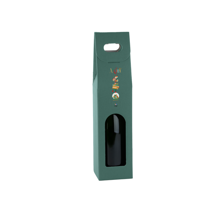 Scatole porta bottiglia fibra verde- Printcentral - - -