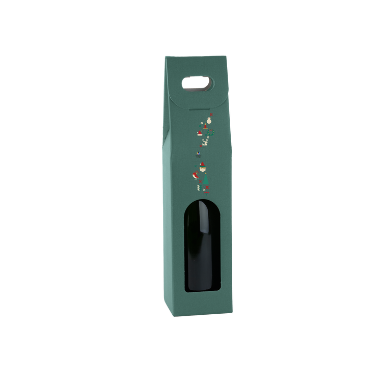 Scatole porta bottiglia fibra verde- Printcentral - - -