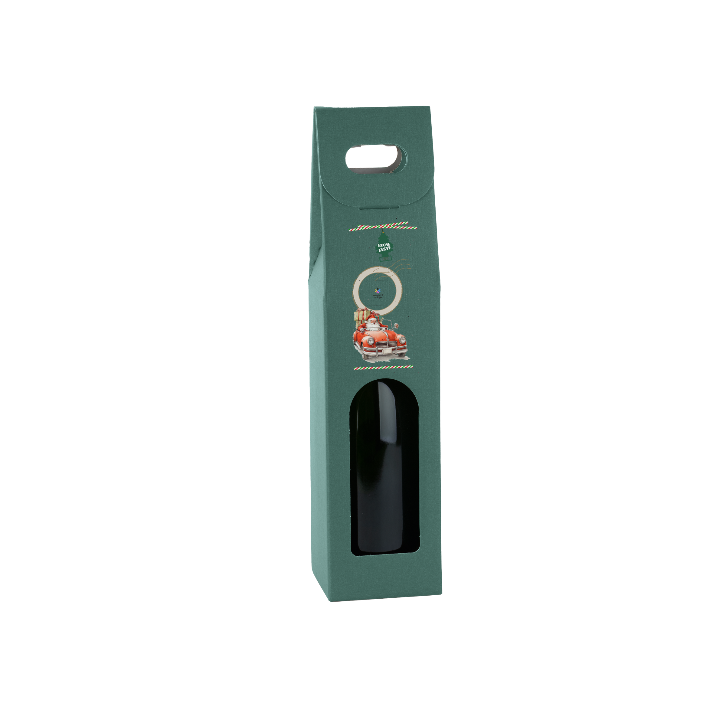 Scatole porta bottiglia fibra verde- Printcentral - - -