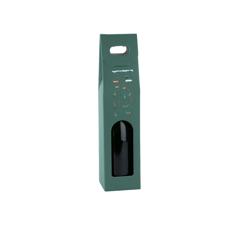 Scatole porta bottiglia fibra verde- Printcentral - - -