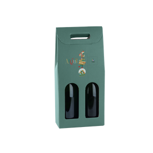 Scatole porta bottiglia fibra verde- Printcentral - - -