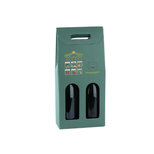 Scatole porta bottiglia fibra verde- Printcentral - - -