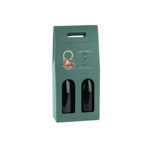 Scatole porta bottiglia fibra verde- Printcentral - - -