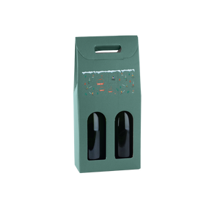 Scatole porta bottiglia fibra verde- Printcentral - - -