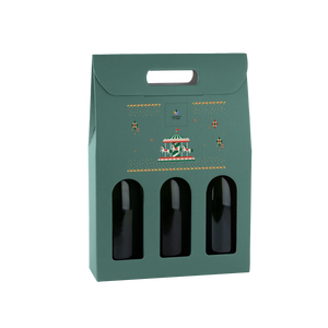 Scatole porta bottiglia fibra verde- Printcentral - - -