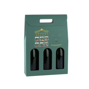 Scatole porta bottiglia fibra verde- Printcentral - - -