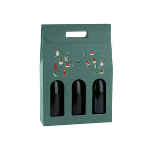 Scatole porta bottiglia fibra verde- Printcentral - - -