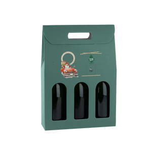Scatole porta bottiglia fibra verde- Printcentral - - -