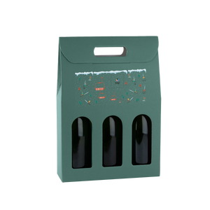 Scatole porta bottiglia fibra verde- Printcentral - - -