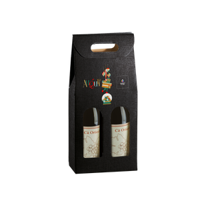 Scatole porta bottiglia seta nero- Printcentral - - -