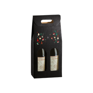 Scatole porta bottiglia seta nero- Printcentral - - -