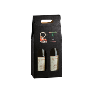 Scatole porta bottiglia seta nero- Printcentral - - -