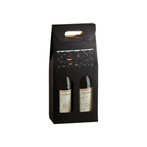 Scatole porta bottiglia seta nero- Printcentral - - -