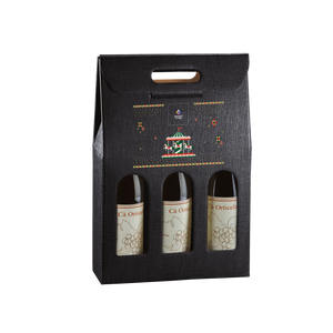 Scatole porta bottiglia seta nero- Printcentral - - -