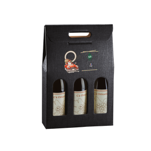 Scatole porta bottiglia seta nero- Printcentral - - -