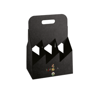 Cestello porta bottiglie seta nero- Printcentral - - -