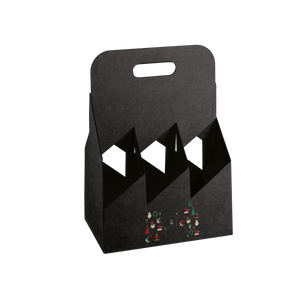 Cestello porta bottiglie seta nero- Printcentral - - -
