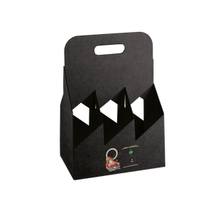 Cestello porta bottiglie seta nero- Printcentral - - -