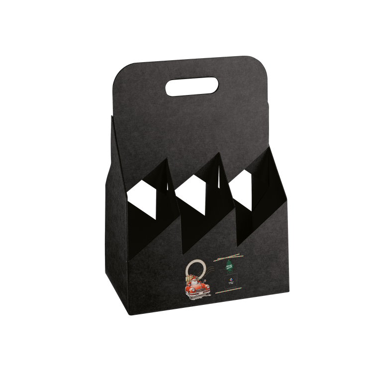 Cestello porta bottiglie seta nero- Printcentral - - -