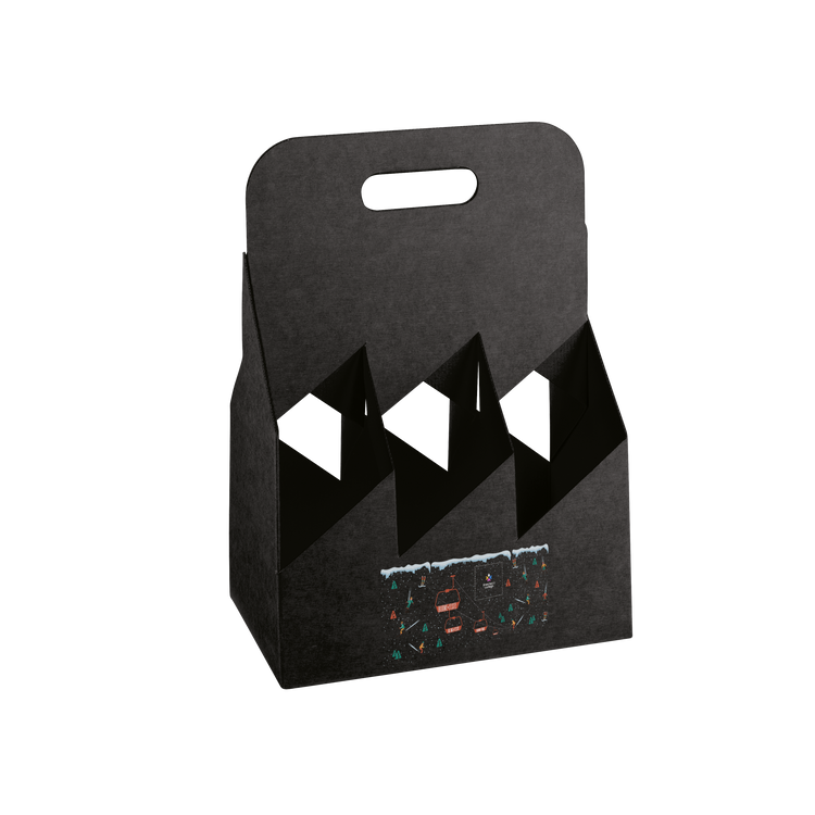 Cestello porta bottiglie seta nero- Printcentral - - -