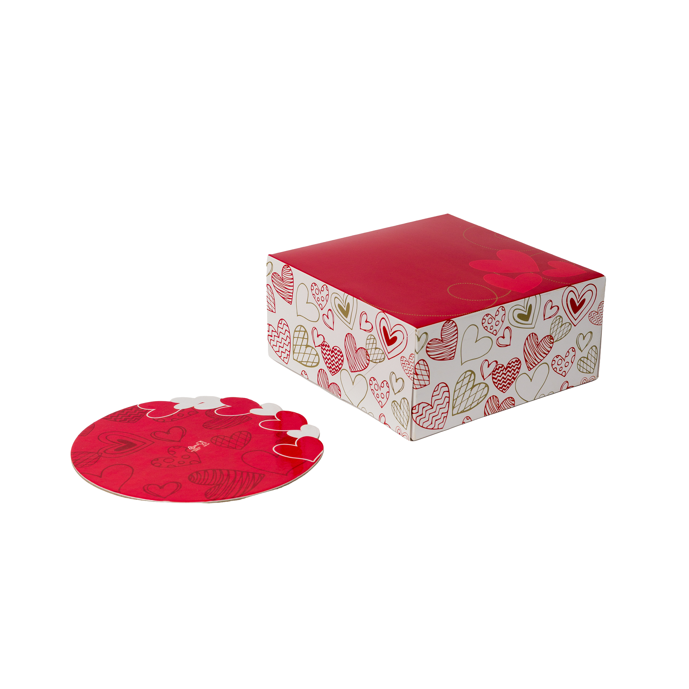 Kit Scatola porta torta + Disco fresato "San Valentino"- Printcentral - - -