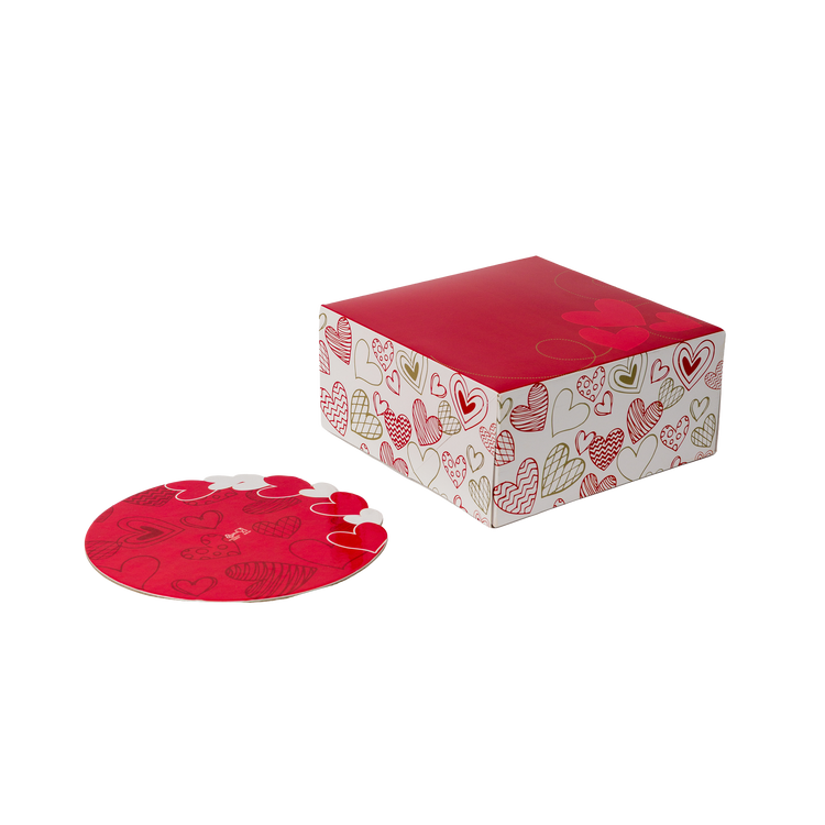 Kit Scatola porta torta + Disco fresato "San Valentino"- Printcentral - - -
