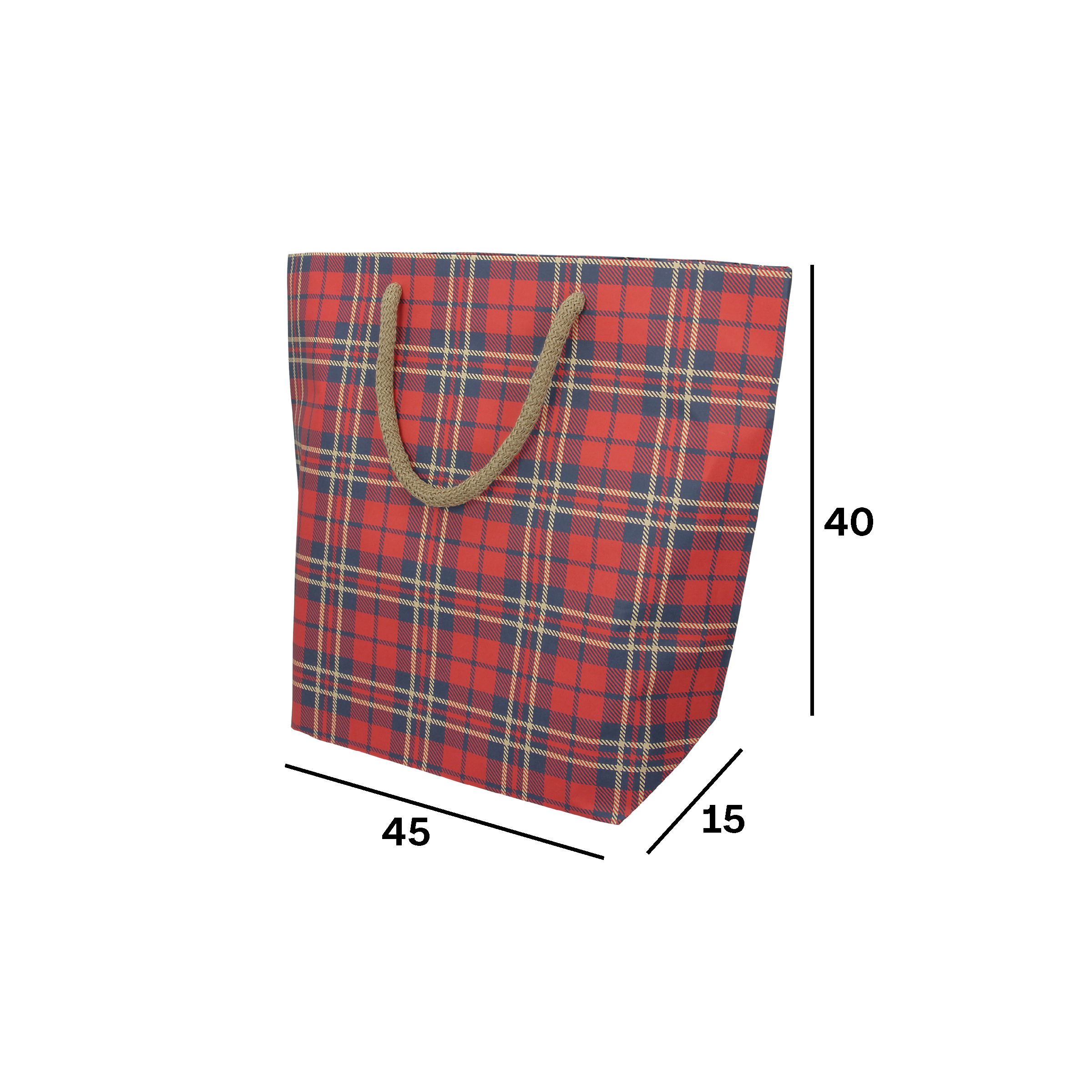 Shopper in carta tartan Cuba Bags- Printcentral - - -