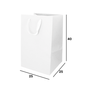 Shopper in carta Lux porta panettone bianco Natale- Printcentral - - -