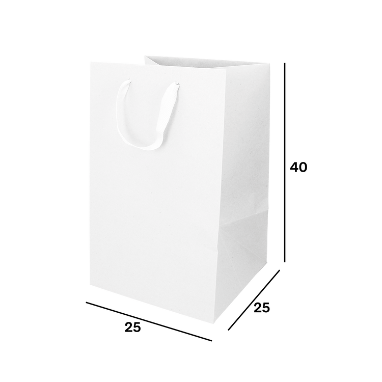 Shopper in carta Lux porta panettone bianco Natale- Printcentral - - -