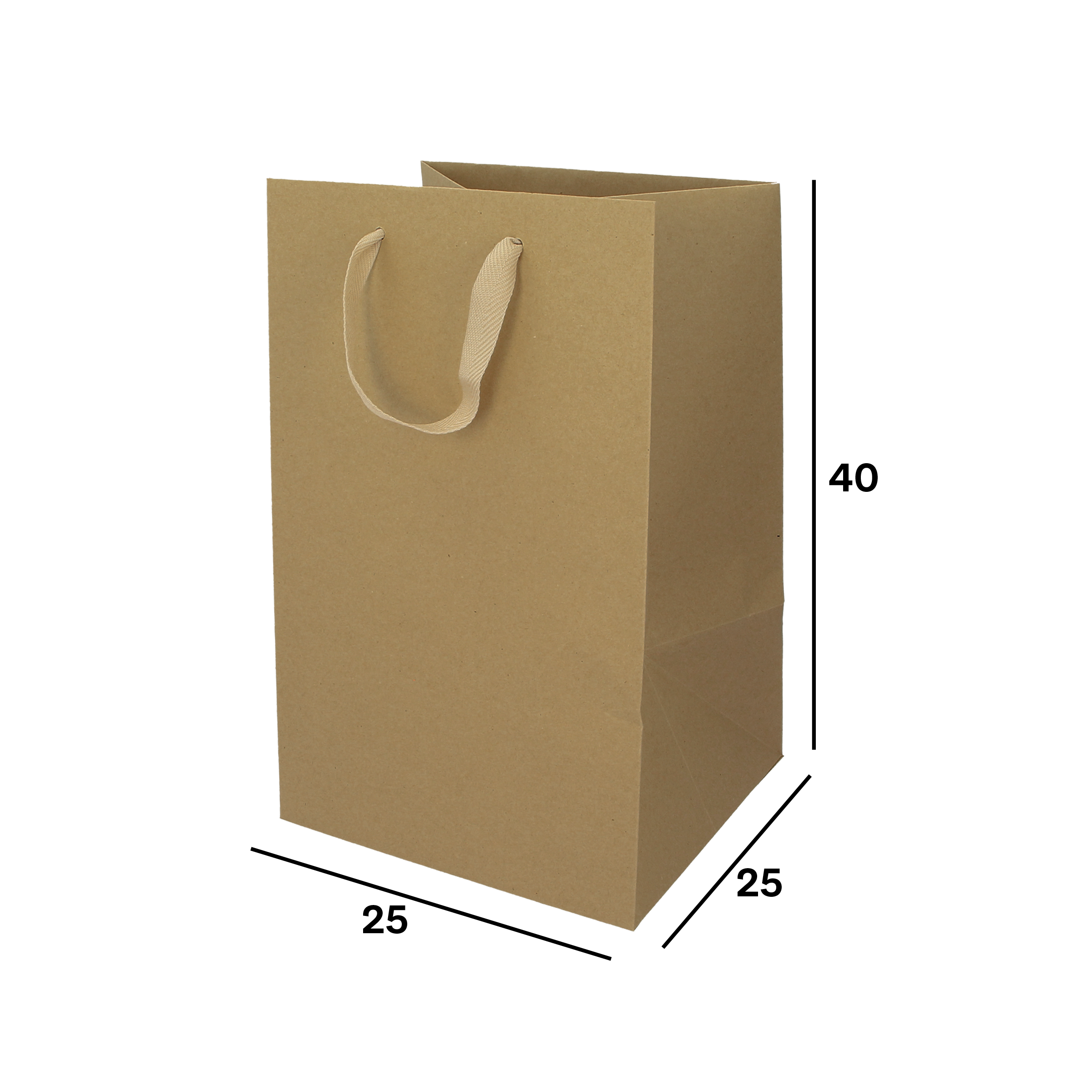 Shopper in carta Lux porta panettone avana Natale- Printcentral - - -