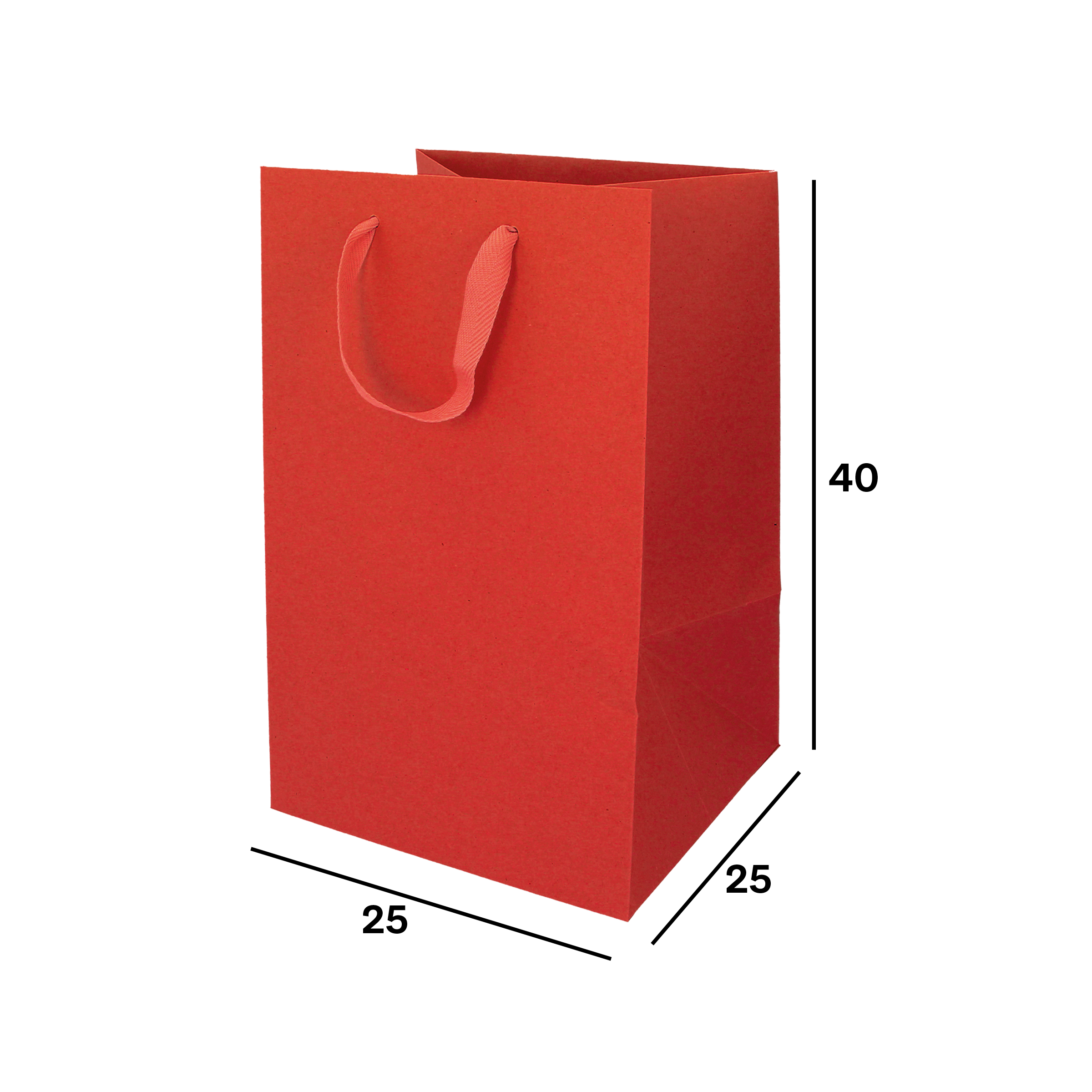 Shopper in carta Lux porta panettone rosso- Printcentral - - -
