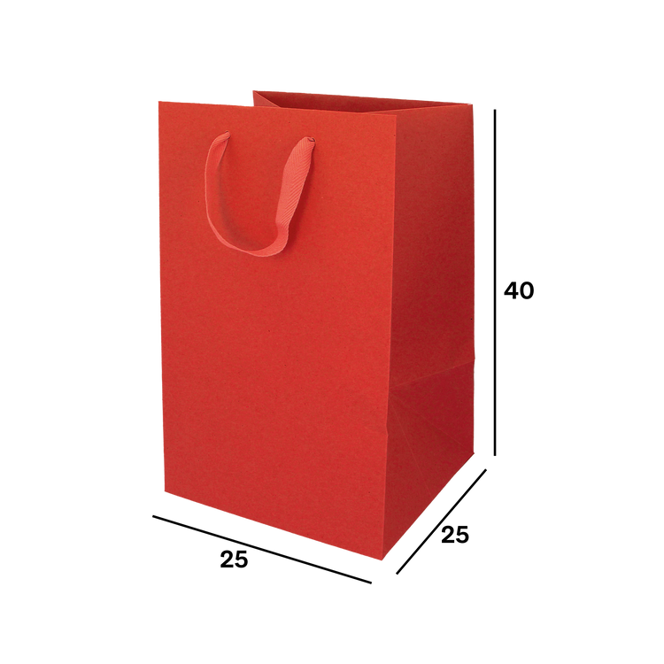 Shopper in carta Lux porta panettone rosso- Printcentral - - -