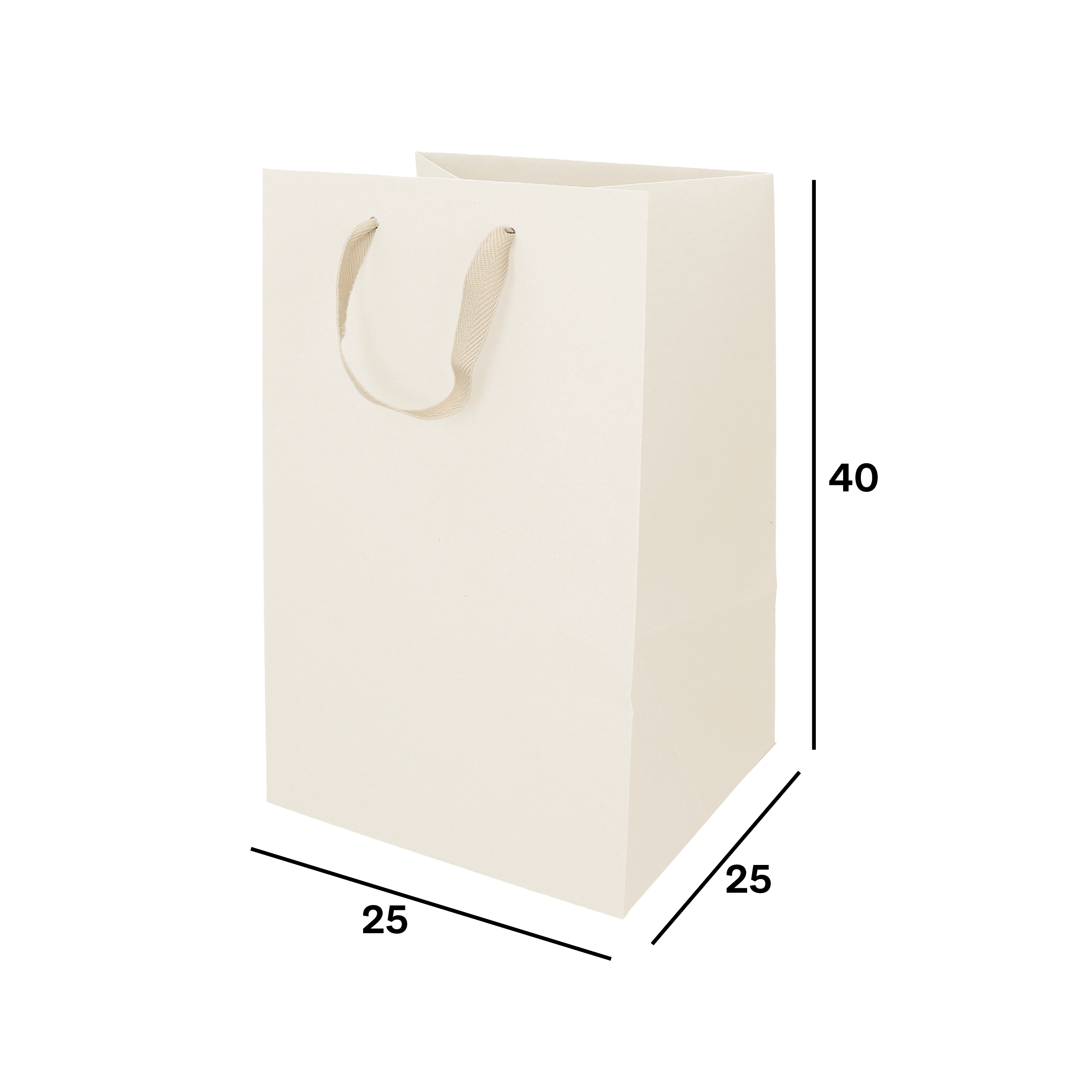 Shopper in carta Lux porta panettone avorio- Printcentral - - -