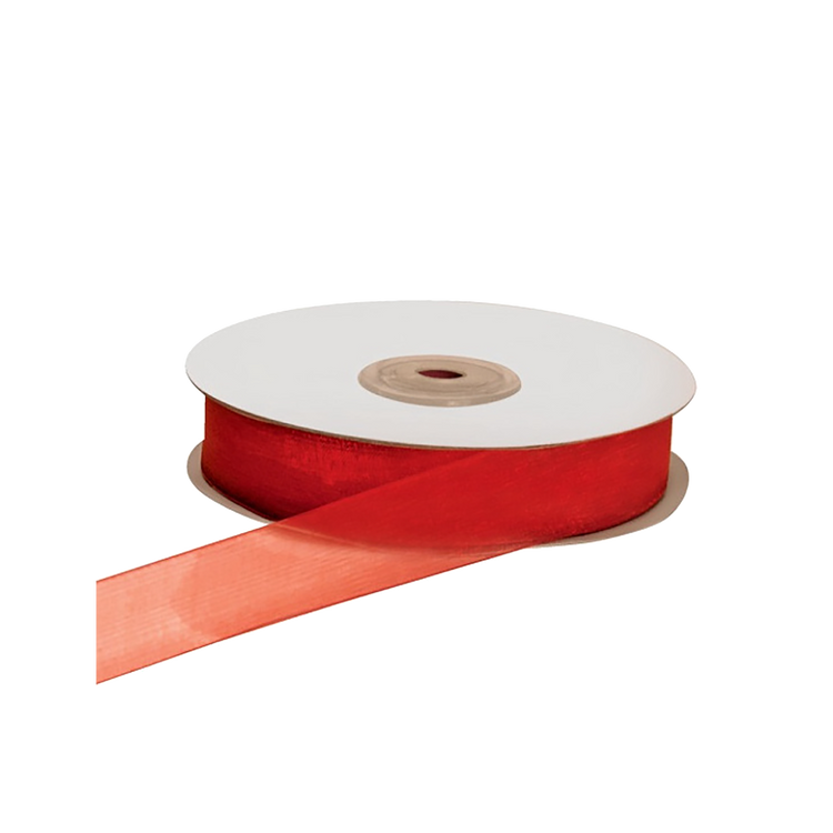 Nastro organza rosso 11- Printcentral - - -