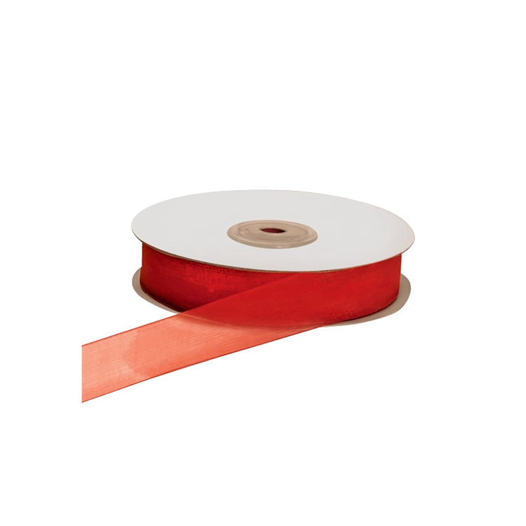 Nastro organza rosso 11- Printcentral - - -