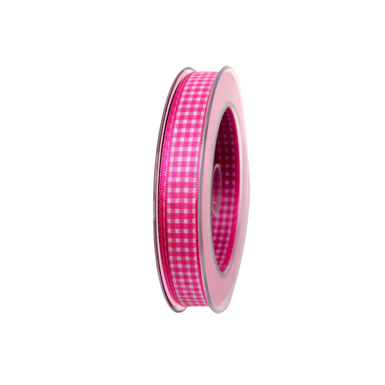 Nastro quadretto fuxia mm15x25mt- Printcentral - - -