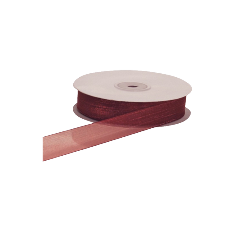 Nastro organza bordeaux mm40x50mt- Printcentral - - -